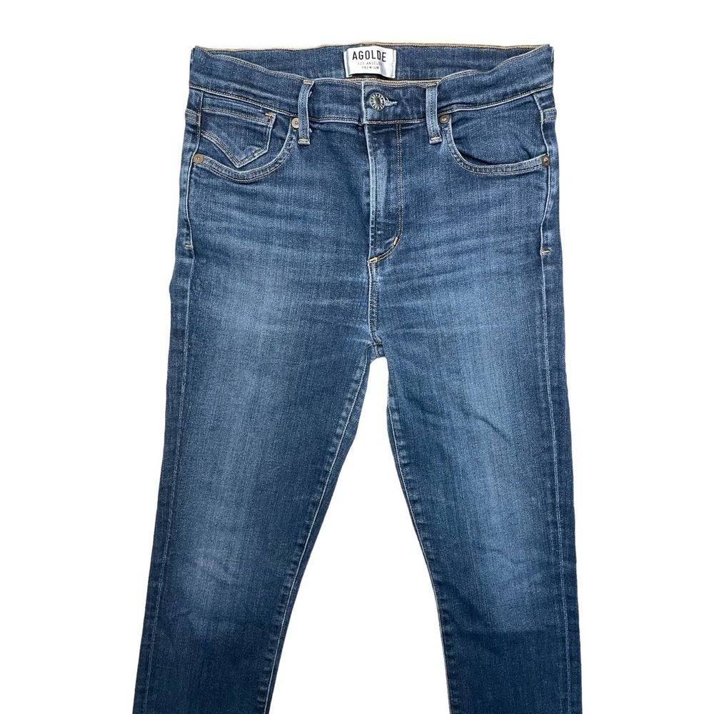 AGOLDE Medium Wash Skinny Leg Denim Jeans Size 27 Ankle Length Casual - Picture 6 of 12